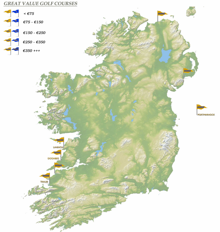 Ireland’s Most Expensive Golf Links — Courses over €350 in 2025